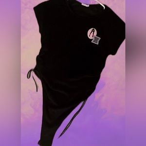 SavagexFenty Black Terrycloth Bodysuit Short Sleeve